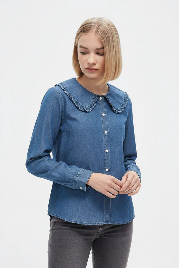 CAMISA HONNA 70607 AZUL MEDIO image number null