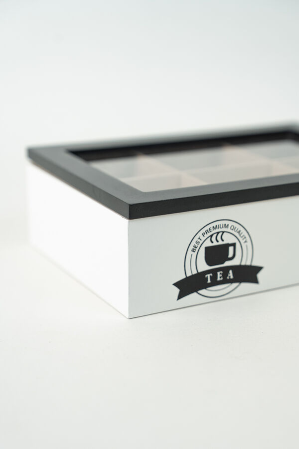 Caja para T&eacute; Aryel, 6 separaciones. NEGRO image number null
