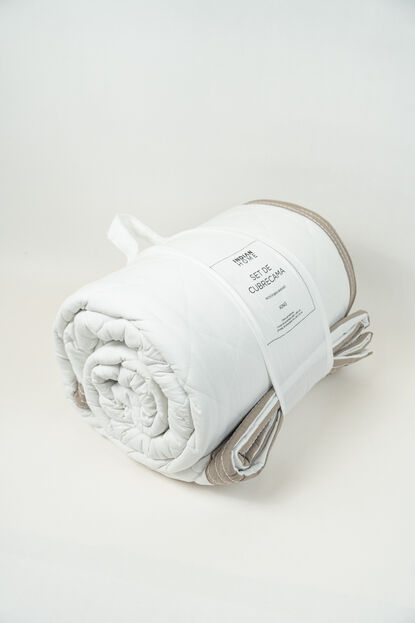 Cubrecama 2 Plazas King Microfibra WASHED BLANCO image number null