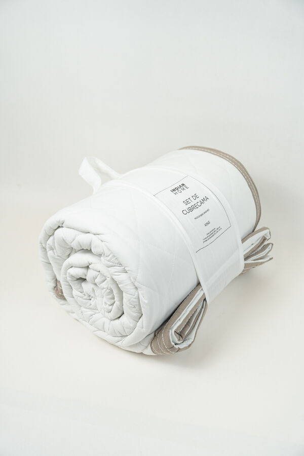 Cubrecama 2 Plazas King Microfibra WASHED BLANCO image number null