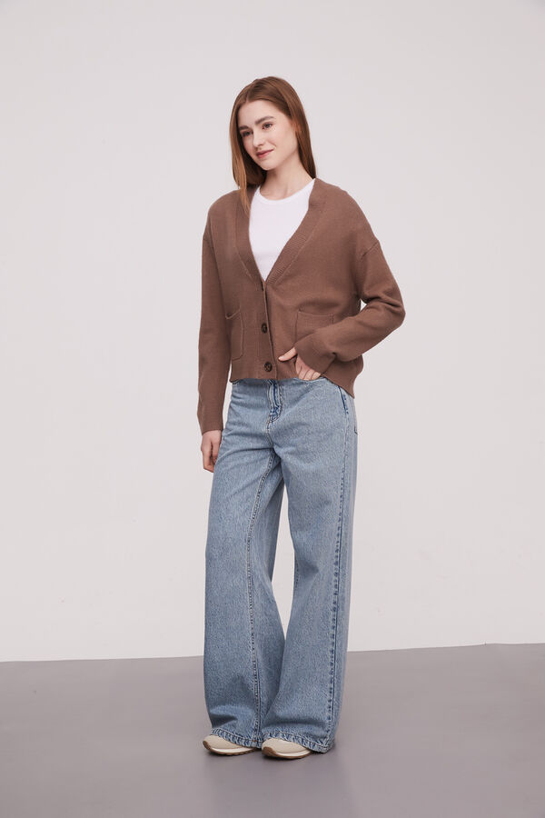 CARDIGAN SPATZ TAUPE / MINK / VISON image number null