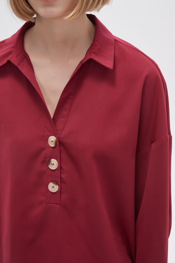 BLUSA KANSAS BORDEAUX image number null