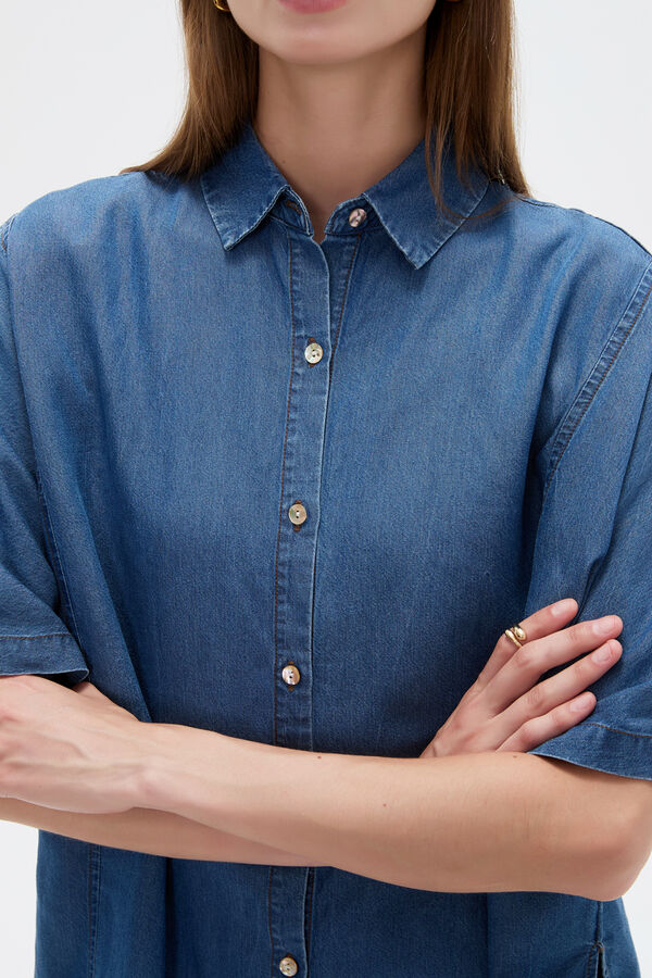 CAMISA PEZO 70607 AZUL MEDIO image number null