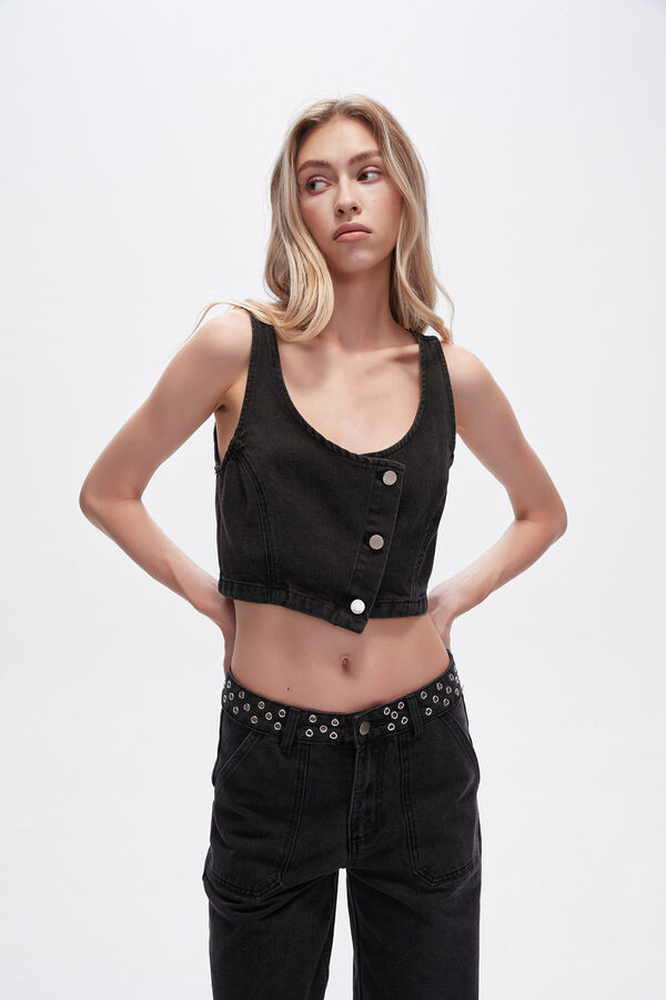 CHALECO CUYO GRIS OSCURO image number null