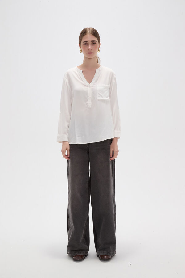 BLUSA AU MARFIL  / OFF WHITE image number null