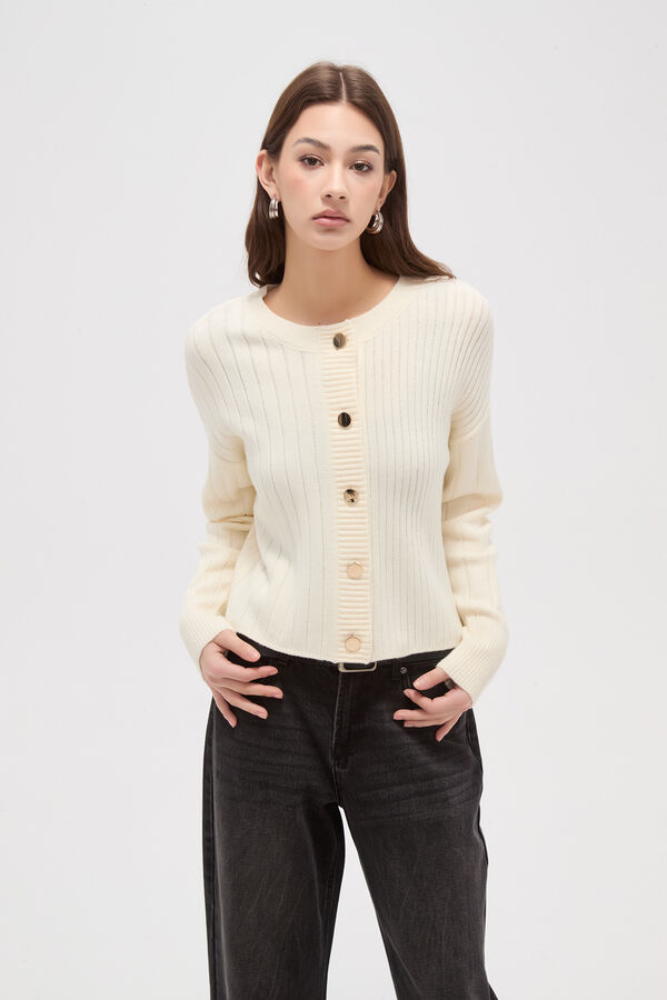 CARDIGAN ELOALIA MARFIL  / OFF WHITE image number null