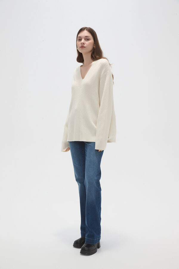 SWEATER VARSITY CRUDO / NATURAL image number null