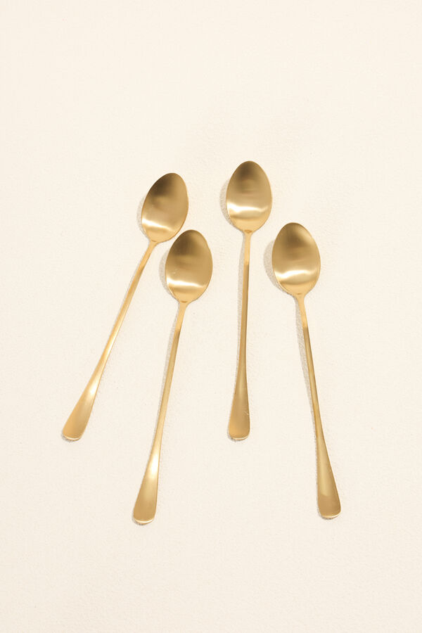 Cuchara Mango largo Olivo Set 4 un. dorado COLOR UNICO image number null