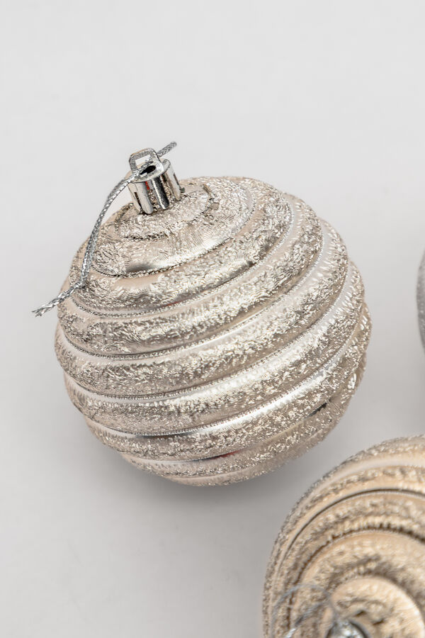 Colgante Esferas L&iacute;neas Oro, 3un. COLOR UNICO image number null