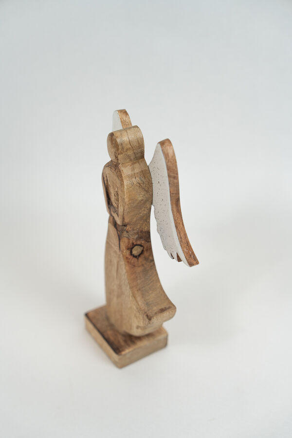 Deco Navidad Ángel de Madera con Base COLOR UNICO image number null