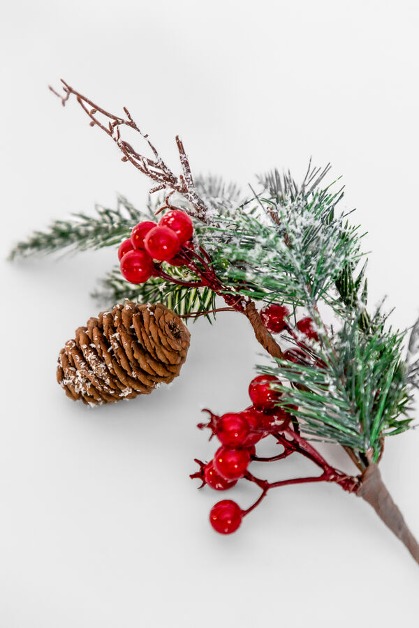 Deco Navidad Rama Flores COLOR UNICO image number null