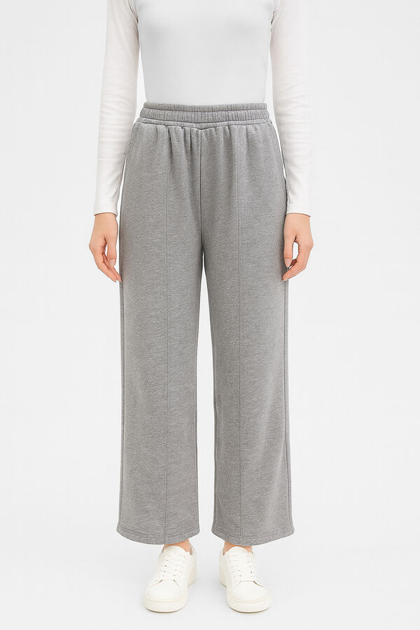 PANTALON DEPORTIVO LISTO GRIS MELANGE image number null