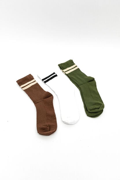 Medias Crew Helan, Pack x 3 COLOR UNICO image number null