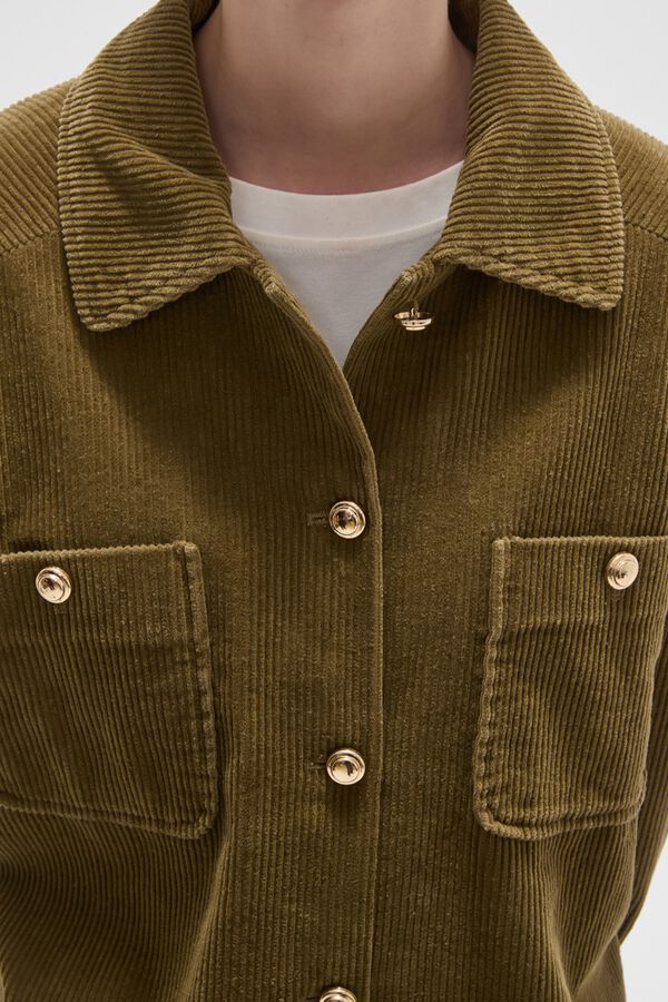 SOBRECAMISA TAMIA VERDE OLIVA OSCURO image number null