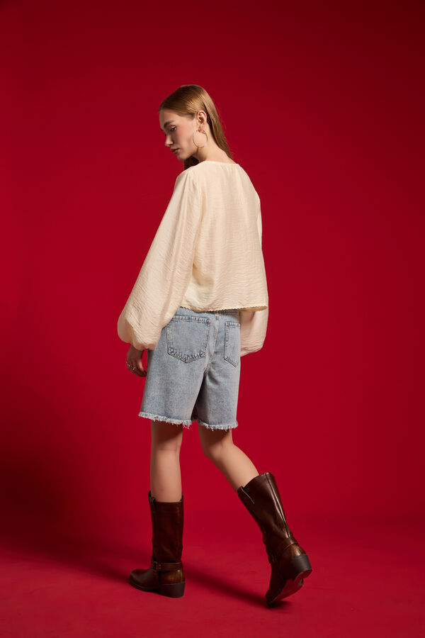 BLUSA ILARI 70607 CRUDO / NATURAL image number null