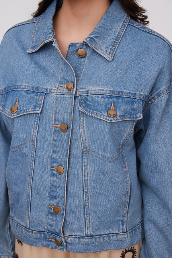 CAMPERA LIAH AZUL GRISACEO image number null