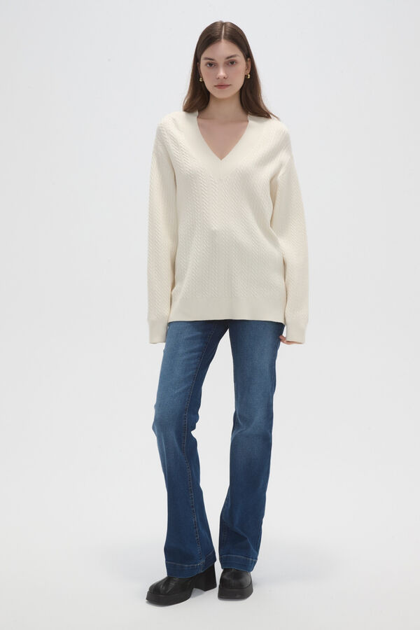 SWEATER VARSITY CRUDO / NATURAL image number null