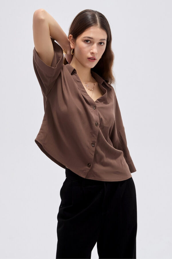 CAMISA TAREO 70809 CHOCOLATE image number null