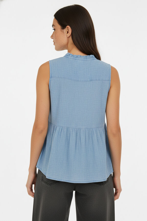BLUSA TAILER AZUL PIEDRA image number null