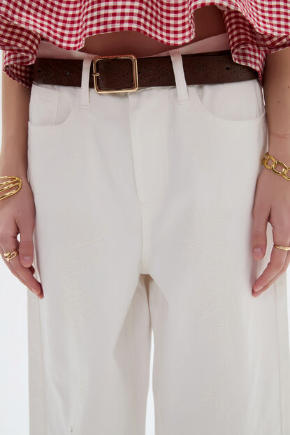 PANTALON RATO 70809 MARFIL  / OFF WHITE image number null