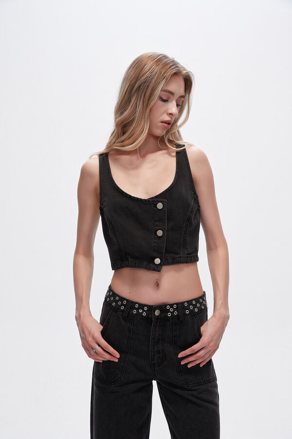 CHALECO CUYO GRIS OSCURO image number null