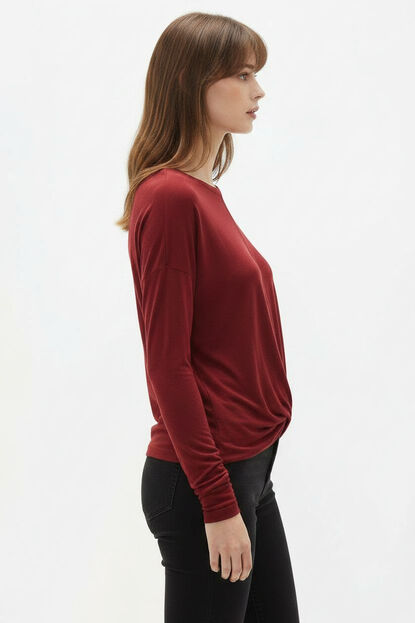 REMERA FLEA BORDEAUX OSCURO image number null