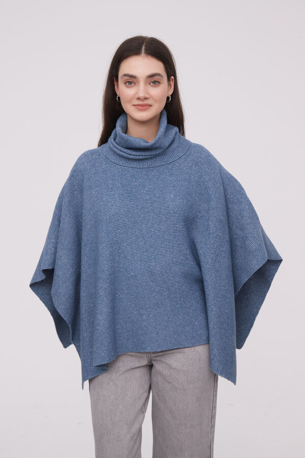 PONCHO MAOS AZUL GRISACEO