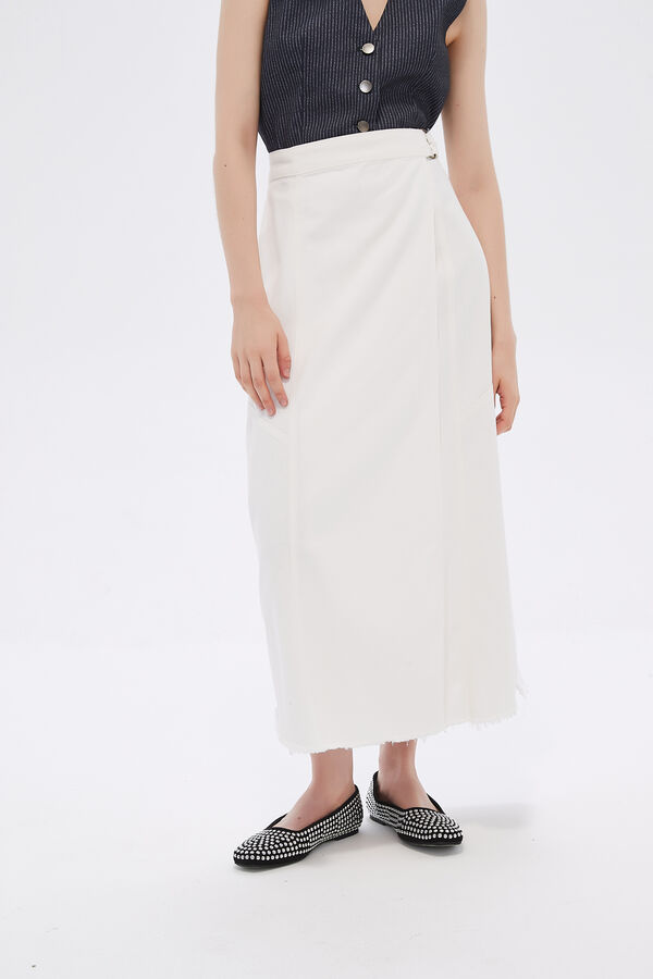 FALDA LUZA MARFIL  / OFF WHITE image number null