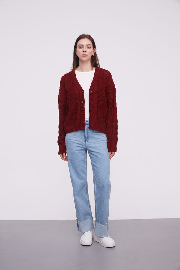 CARDIGAN BARTO BORDEAUX image number null