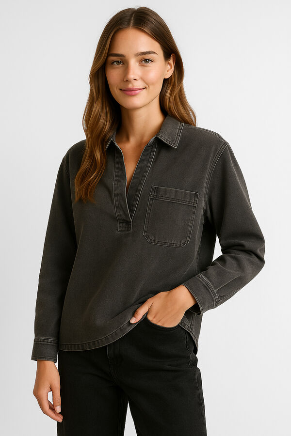 BLUSA ESTRUA GRIS OSCURO image number null