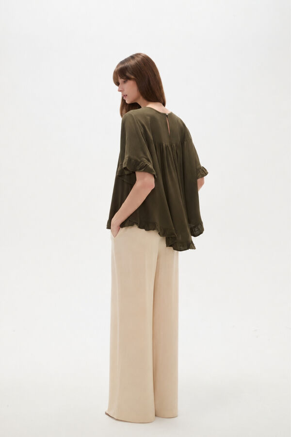 BLUSA ABBAS 70607 VERDE OLIVA OSCURO image number null