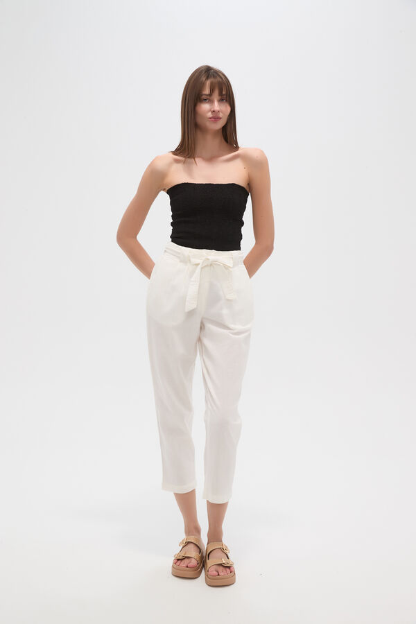 PANTALON SOUZA MARFIL  / OFF WHITE image number null