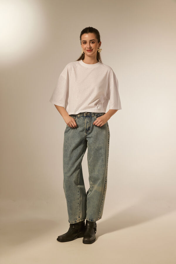PANTALON JUREA CELESTE GRISACEO image number null
