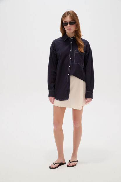 CAMISA MORAL 70809 AZUL NOCHE image number null