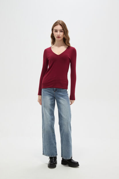 REMERA INHARA BORDEAUX image number null