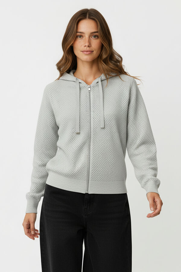 CARDIGAN BAJOR PLATEADO image number null