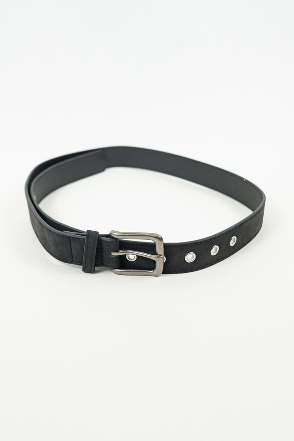 Cinturon Matte Eyelets NEGRO image number null