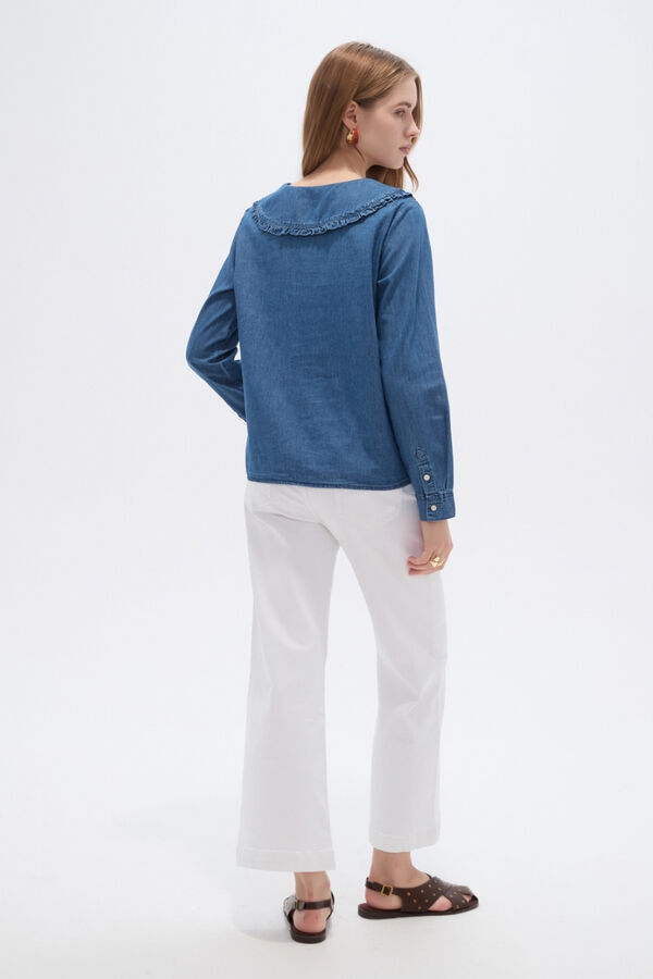 CAMISA HONNA 70607 AZUL MEDIO image number null