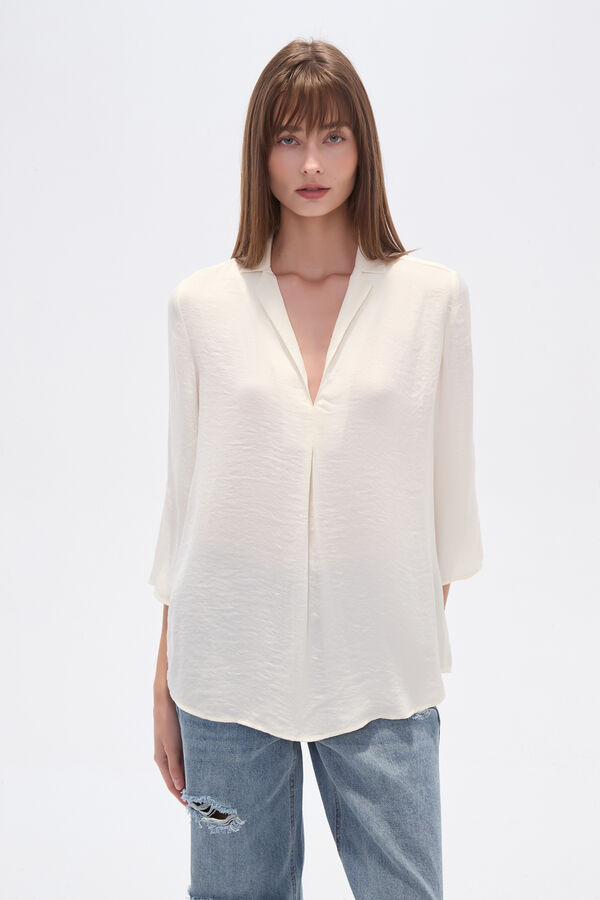 BLUSA LAREN MARFIL  / OFF WHITE image number null