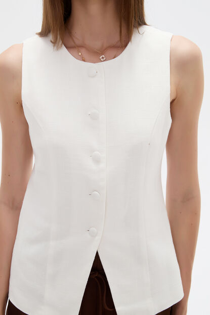 CHALECO PAULIN 70809 MARFIL  / OFF WHITE image number null