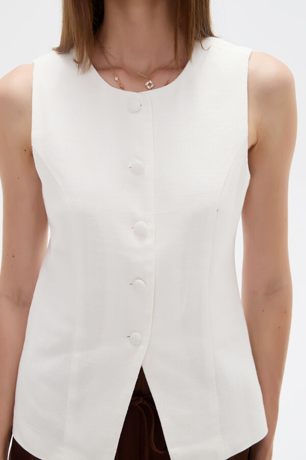 CHALECO PAULIN 70809 MARFIL  / OFF WHITE image number null