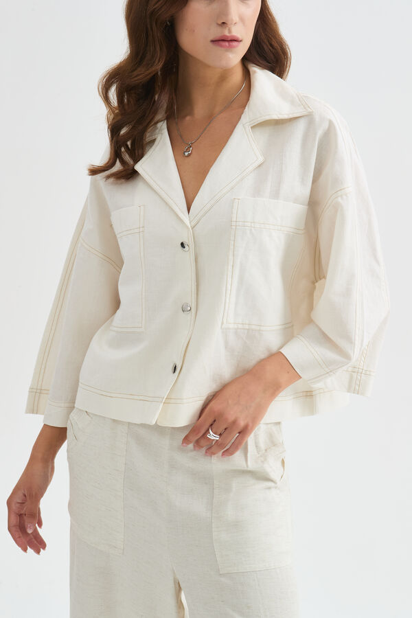 SOBRECAMISA BRELIN 70607 MARFIL  / OFF WHITE image number null