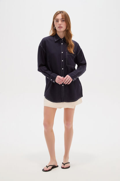 CAMISA MORAL 70809 AZUL NOCHE image number null