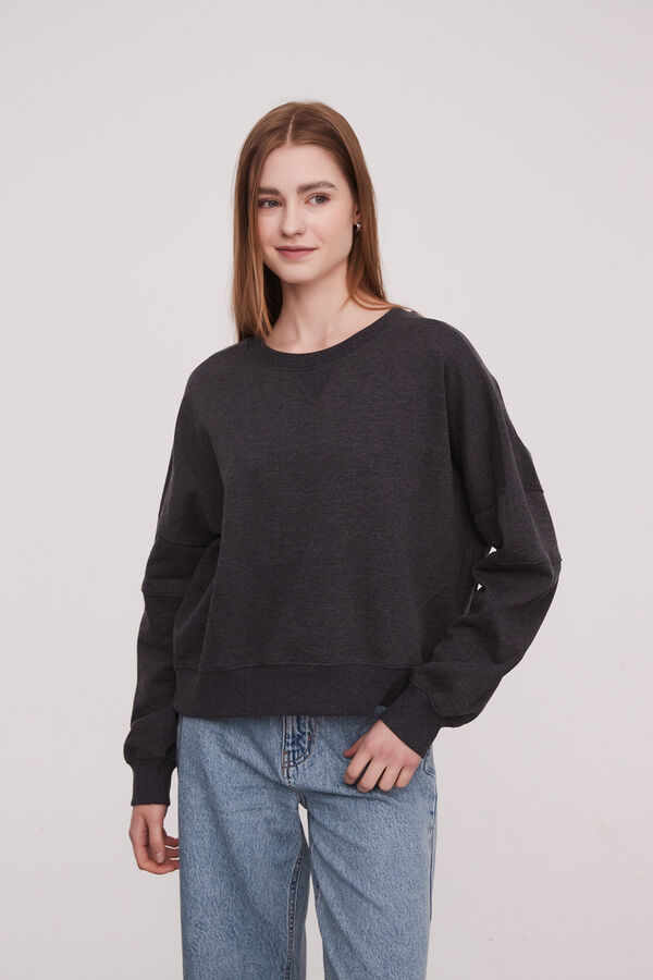SUDADERA ROTTON GRIS OSCURO image number null
