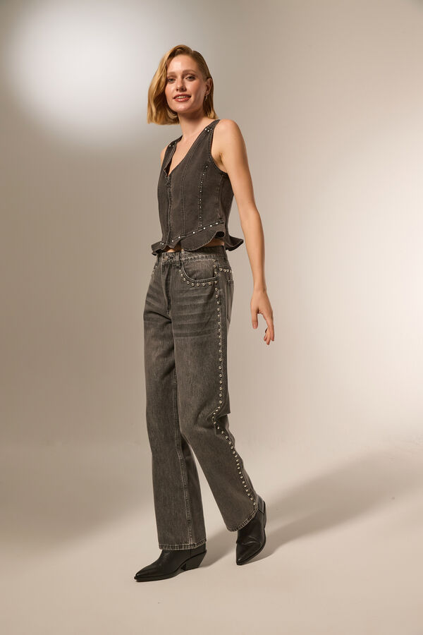 PANTALON LILIE GRIS CLARO image number null