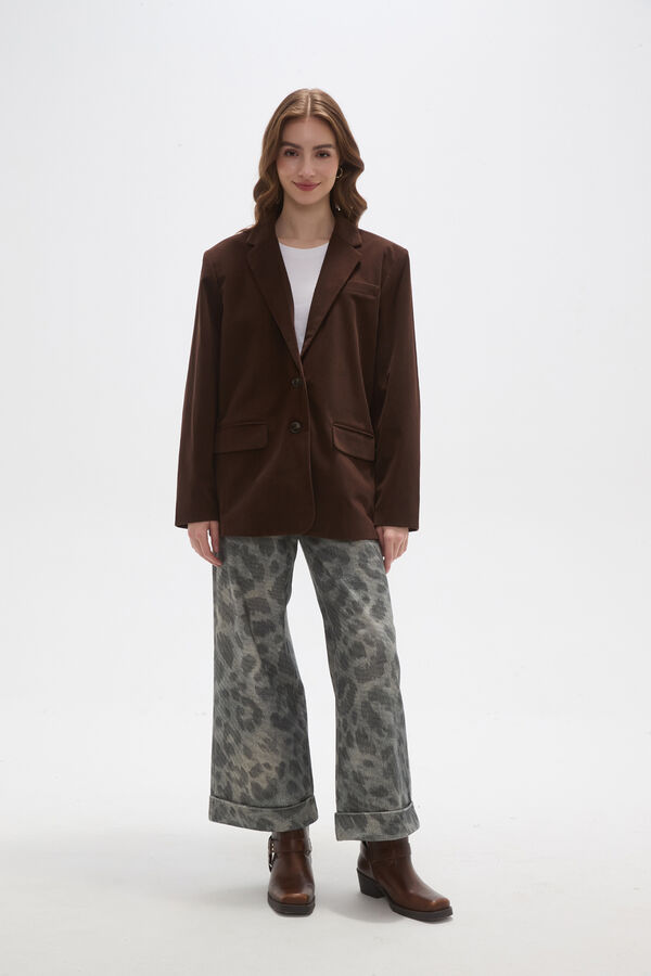 BLAZER RUFINI CHOCOLATE image number null