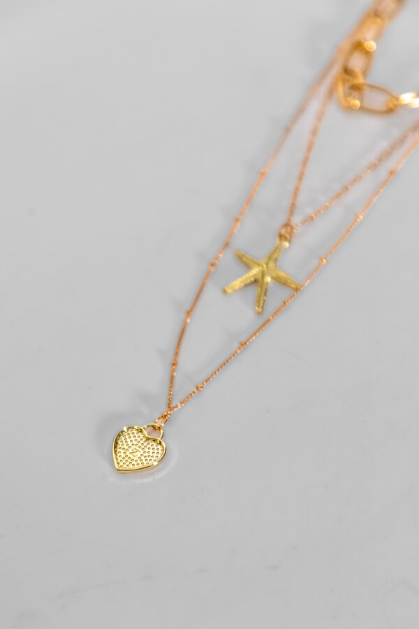 Collar Corazon & Estrella DORADO image number null