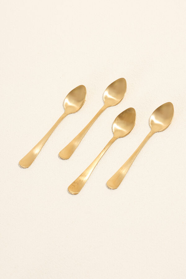 Cuchara para caf&eacute; Olivo Set 4 un. dorado COLOR UNICO image number null