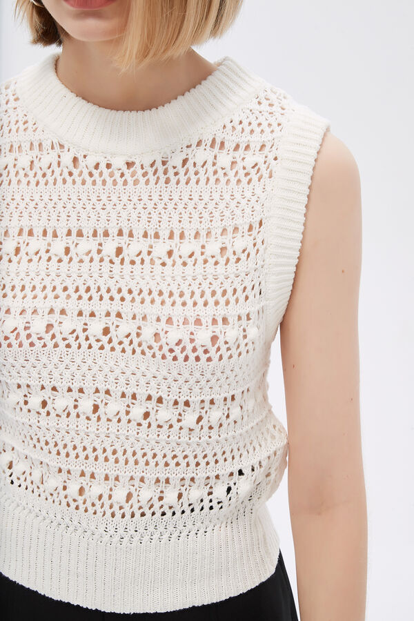 TOPS COULDE MARFIL  / OFF WHITE image number null