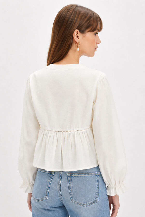 BLUSA TESEO 70607 MARFIL  / OFF WHITE image number null